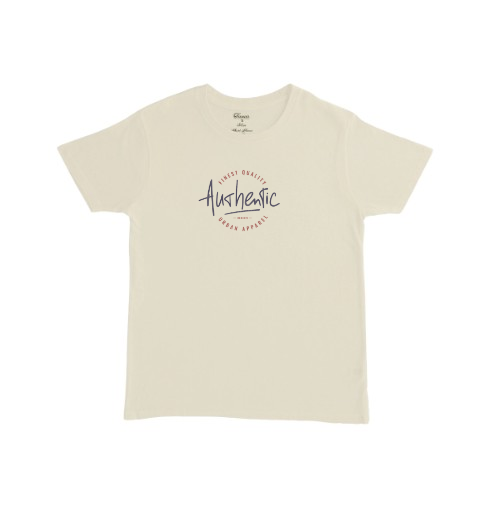 Authentic typography t-shirt design minimal everyday apparel