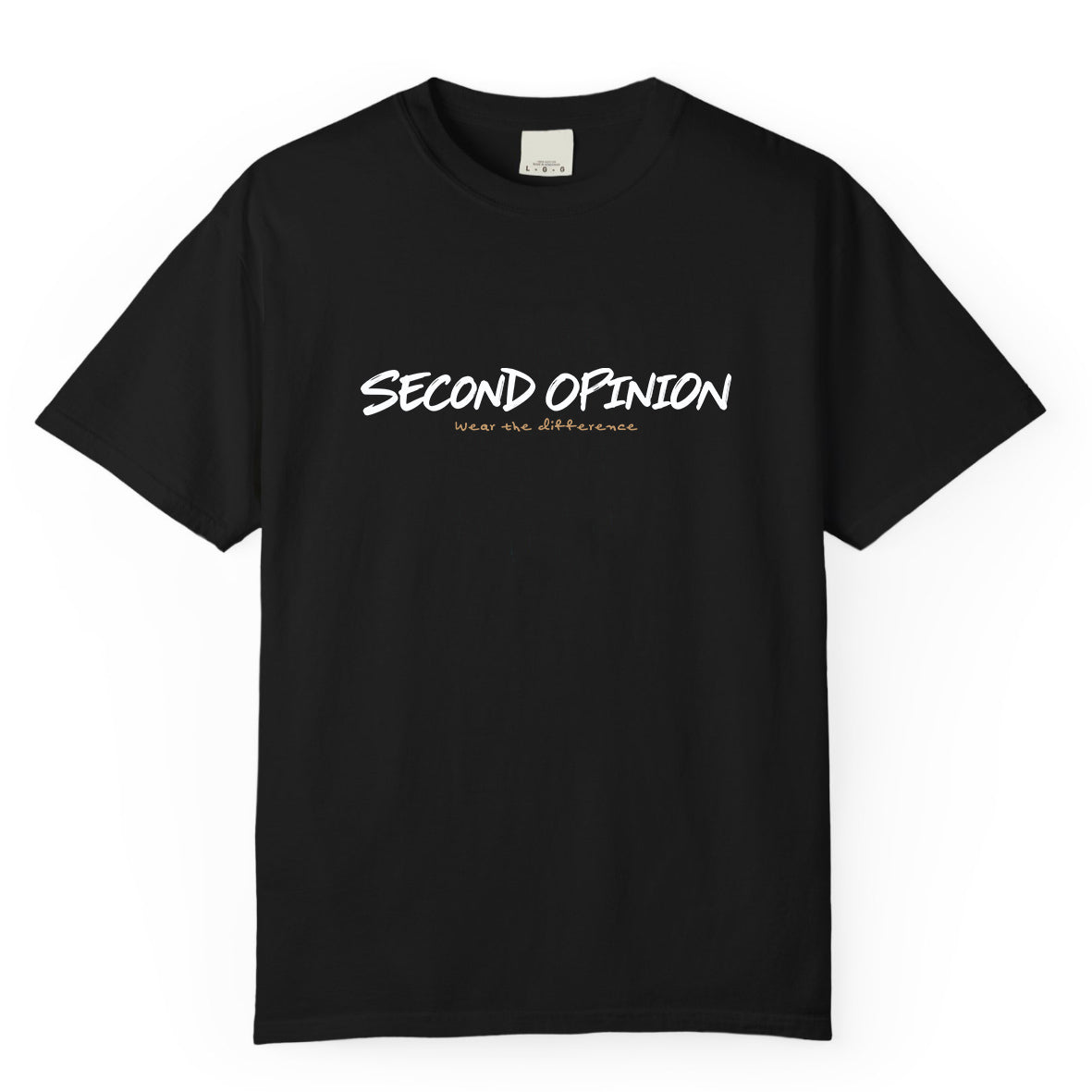 חולצת לוגו Second Opinion שחורה